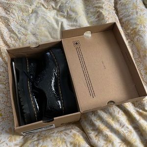 NEW! Platform Patent Leopard Embossed Oxfords